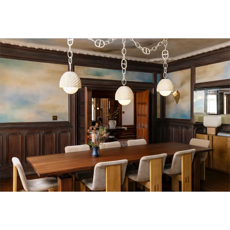 Noz Nozawa Piasu Large Linear Chandelier by Corbett Lighting